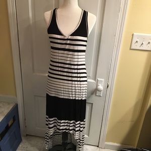 Fantastic striped Maxi high low Razor back